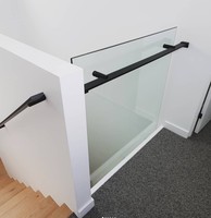 Système de balustrade en verre avec main courante en acier inoxydable pour balcon, escalier et terrasse