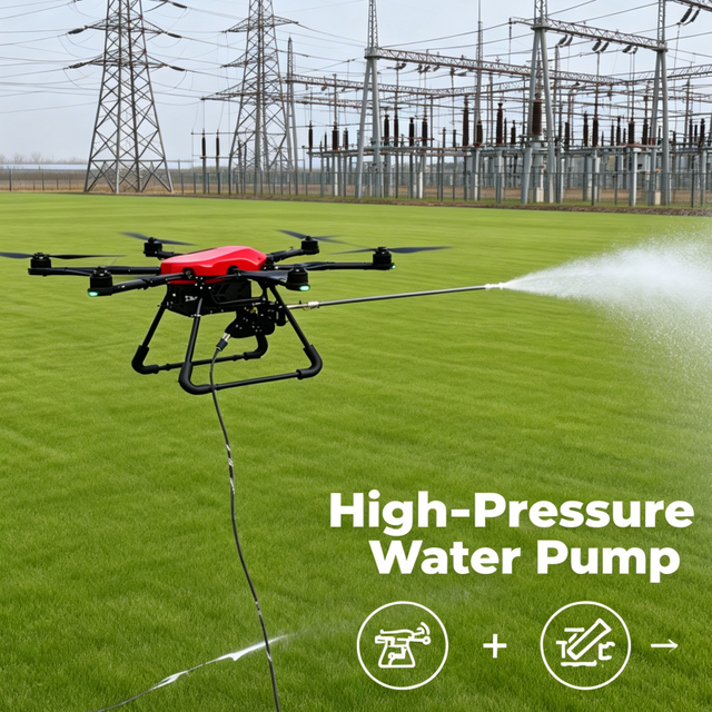 Project Cooperation Supported Anti-Collision Industrial Roof Aerial Cleaning Drone HYC