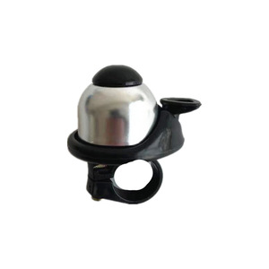 Sonnette de vélo en aluminium argenté et noir, son fort, accessoire de cyclisme, fixation sur guidon de VTT - Product Image 1