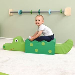 Tabouret à bascule en forme d'animal pour tout-petits, avec accoudoirs, en tissu, mousse à haute élasticité, siège enfant unisexe, jouet éducatif - Product Image 1