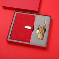 Ensemble cadeau personnalisable de carnet A5 en cuir PU avec stylo et USB à des fins promotionnelles