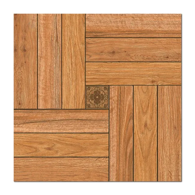 Azulejos de madeira cerâmica para piso de exterior 400X400mm Azulejos antiderrapantes marrom rústico OSY7210B