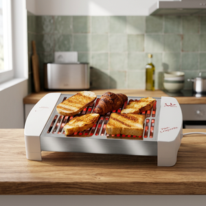 Grille-pain horizontal en acier inoxydable avec 4 barres en quartz 550W 230V (Jata TT589) - Product Image 2