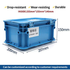 大型实心式可回收可堆叠聚丙烯（PP）箱，带盖，用于物流配送、可移动、可堆叠托盘箱 - Product Image 2