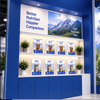 Stand d'exposition modulaire personnalisé avec écran rétroéclairé SEG et système de sol rétroéclairé pour Global Pet Expo Orlando