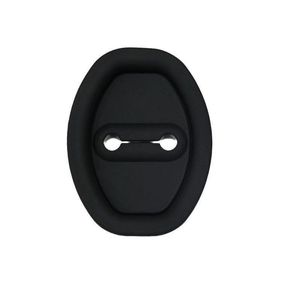 Nouvelle housse de protection en silicone pour serrure de porte, coussinet universel noir en TPR, autocollant anti-collision pour remplacement des serrures de porte de voiture - Product Image 1