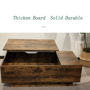 Industrial style liftable coffee table, cross-border multifunctional office <b>desk</b>, creative indoor living <b>room</b> sofa side table. - Product Image 3