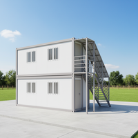 TOPPRE Maisons de bureaux préfabriquées Conteneur de fret Maison Conteneur de luxe moderne Modules de toilettes Hébergement Conteneur à 2 étages