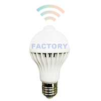 Bombilla inteligente con Sensor de movimiento humano para el hogar, bombilla Led de inducción automática de alto lúmenes, CA de 220V, potencia de 5W, 7W, 9W, 12W, 3500K, 6500K