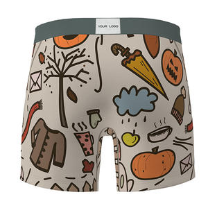 Venta al por mayor ETHI 2023 Pantalones cortos de poliéster deportivos transpirables Impreso Boxers Logo personalizado Hombre Ropa interior - Product Image 3