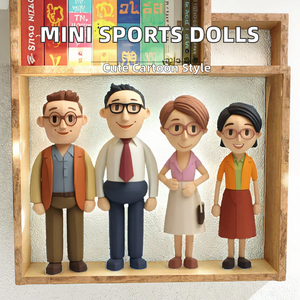 Figuras Familiares Personalizadas de PVC, Mini Muñecos de Personajes de Dibujos Animados, Figuras de Acción Decorativas a Escala 1:12, OEM - Product Image 2