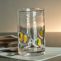 Hittebestendige BPA-vrije glazen tumblers met fruitmotief, promotionele cadeau, Boheemse stijl, bedrukt, cocktailglazen, voor keuken en feestjes