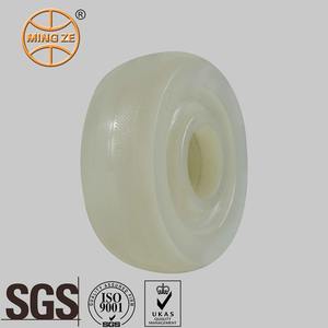 Mingze <span class=keywords><strong>NW</strong></span> Maßgefertigte 5*2 Zoll Weiße Massive Nylon Extra Harte Lenkrollen Kraftsparend Hochbelastbar 1 Jahr Garantie für Transportwagen - Product Image 5