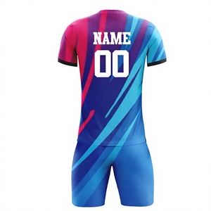 Uniforme d'équipe de football personnalisé, respirant, manches courtes, été, vêtements de sport OEM, fabricant, extensible dans quatre sens, séchage rapide - Product Image 2