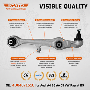 แขนควบคุมล่างด้านหน้า 4D0407151C สำหรับ Audi A4 B5 A6 C5 VW Passat B5 ช่วงล่าง โช้คอัพ บราโซ เด คอนโทรล - Product Image 1