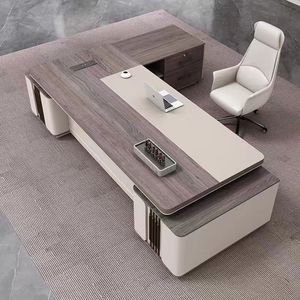 Meubles de <span class=keywords><strong>bureau</strong></span> de luxe modernes pour PDG, dirigeant, manager, <span class=keywords><strong>bureau</strong></span> de direction en forme de L, <span class=keywords><strong>bureau</strong></span> en bois pliable automatique à fixation murale - Product Image 4