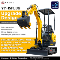 NOUVELLE Mini-excavatrice EURO 5 de 1,3 tonne, excavatrice hydraulique sur chenilles, idéale pour les projets d'usine et l'utilisation domestique, stock disponible à la vente