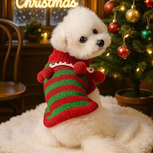 Vêtements décontractés pour animaux de compagnie, chiots et chatons, pour Halloween, automne/hiver 2025, pulls de Noël colorés - Product Image 1