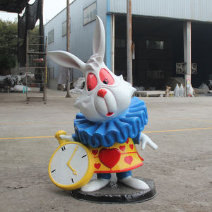 Escultura de fibra de vidrio, estatua de <span class=keywords><strong>conejo</strong></span> de fibra de vidrio vívida realista de tamaño natural más bonita, modelo Animal Animatronic - Product Image 6