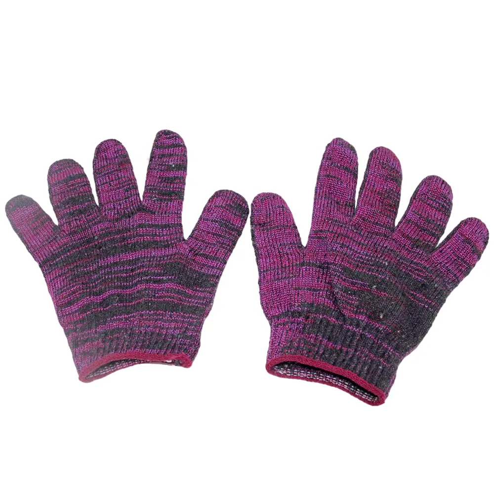10g Guantes Seguridad Arbeits schutz handschuhe Käufer Natur baumwolle Kids Knitted Bulk Working Gloves