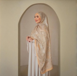 2025 printemps été Collection femmes nouveau Style ethnique longue écharpe vente chaude cajou imprimé Polyester foulard châle pour les musulmans - Product Image 1