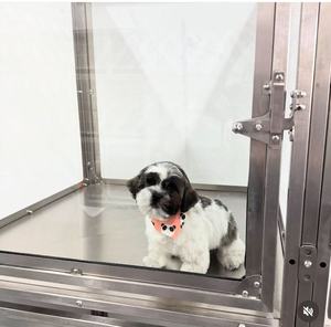 Toptan üretici büyük kedi kafes lüks çift katlı evcil hayvan kulubesi paslanmaz çelik Metal banka Pet kafesleri plastik tepsi palet - Product Image 3