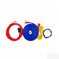 Kabel Harness Audio Amplifier Mobil Tembaga Murni dengan Konektor RCA, Pelapis PVC, dan Pelindung Foil & Braid - Ukuran Besar