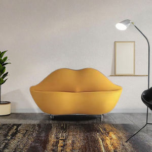 Sofá en forma de labios rojo rosa sofá en forma de beso sofá en forma de labios de terciopelo moderno al por mayor - Product Image 2