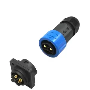 Jnicon 50a Accu Oplader Connector M23 Waterdichte Stekker Voor Het Delen Van Fietsen 8 Pins Stekker Ruit Paneel Vierkant Gemonteerd