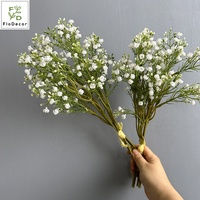 Hochwertige 39CM Künstliche Echt Aussehende Weiße Schleierkraut-Blumensträuße aus Weichem Kunststoff für Hochzeit, Zuhause und Wohnzimmer-Dekoration