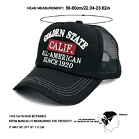 Gorra de Béisbol Bordada Estilo Urbano Vintage, Transpirable e Impermeable, Unisex, de Malla, para Todas las Estaciones