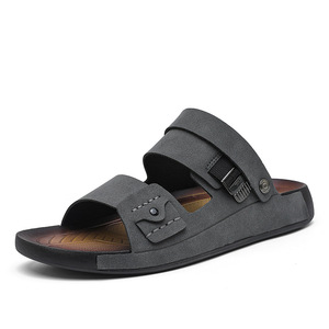 <span class=keywords><strong>Sandales</strong></span> pour hommes, tongs de plage, tongs en liège d'été avec sangles à boucle réglables - Product Image 5