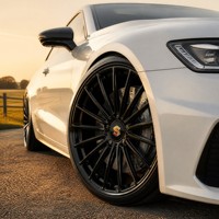 Jantes en alliage forgé multi-rayons noires SRD légères de 17, 18, 19 et 20 pouces, 5x112, 5x120, 5x114.3 pour Benz AMG GT Porsche 911