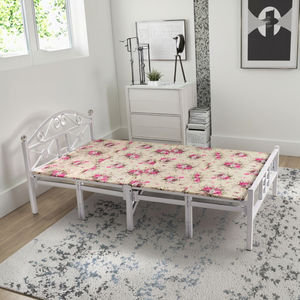 <span class=keywords><strong>Cama</strong></span> de hierro plegable individual, marco de metal de diseño moderno para uso doméstico en granja o Hotel - Product Image 3