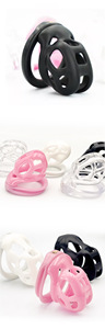 PET Cock Cage Chastity Cage Belt Locked Male Urethral Sissy Chastity Cage <b>Light</b> Long Term Wear - Product Image 4