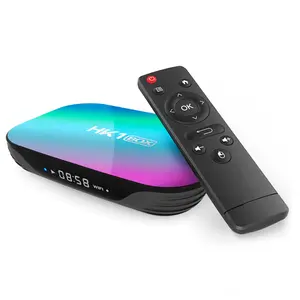 Kit de tv smart com resolução de 8k, hk1, player de mídia, 4gb/32gb, 1000m, lan, wi-fi, poderoso, com chip amlogic s905x3, android 10