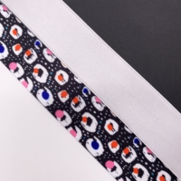 Sangle en polyester imprimée par sublimation haute définition, motif tie-dye rayé, largeur 3/4 pouce, résistante aux UV, pour colliers et laisses pour animaux de compagnie