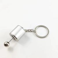 Vente directe du fabricant en stock – Porte-clés créatif en alliage de zinc pour levier de vitesse de voiture, design modifié six vitesses