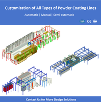 Machine de peinture électrostatique automatique à moteur PLC facile à utiliser, ligne de revêtement en poudre, compresseur d'air à vis, acier inoxydable