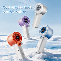 Nouveau ventilateur brumisateur portable, batterie rechargeable 3000 mAh, ventilateurs puissants sans balais, 100 vitesses, grande capacité d'eau