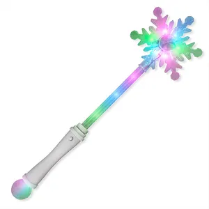 Luci Frozen Snowflake LED Winter Party Wand Pink Super Snowflake Princess LED Light Up Magic Wand for Kids