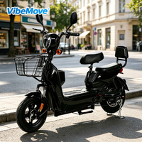 Trottinette électrique à deux roues avec moteur de moyeu arrière, usage domestique, longue autonomie, 48V 350W, cadre en acier haute teneur en carbone, autonomie 55-65 km, vitesse 25 km/h, pour adulte