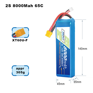 แบตเตอรี่โดรน Li-ion UN38.3 OEM/ODM 7.6V 6000-10000mAh สำหรับ UAV ระยะไกลและขนาดใหญ่ - เซลล์ 20C/80C 8 เซลล์ ลิเธียมโพลิเมอร์คุณภาพสูง - Product Image 3