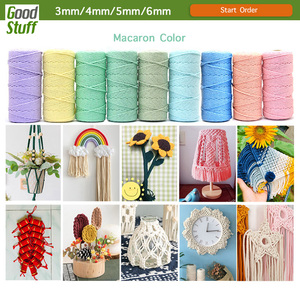 Macrame Cord 3mm X 110Yards, 4 Strand Twisted Cotton Cord for Wall <strong>Hanging</strong>, Plant Hangers, Crafts, Knitting - Product Image 4