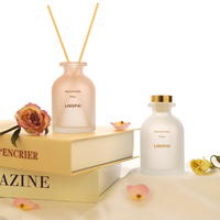 Bouteille de diffusion de roseau de luxe et unique personnalisée, bouteille de diffusion de roseau vide, boîte cadeau personnalisée