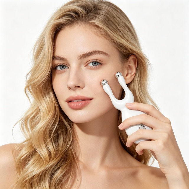 Mini Eye Beauty Guasha Tool Handheld Eye Skin Care Galvanic Vibration Face Lift Device Nose Correction Facial Gua Sha Massager
