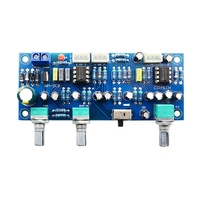 Papan preamplifier Subwoofer 2.1 saluran, Kit DIY papan penguat pra-amp Filter rendah NE5532 Filter Bass Preamplifi