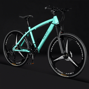 Vélo de montagne léger en acier carbone argent mat avec suspension verrouillable, jeu de roues à rayons, pour adulte unisexe, course sur route, 21 vitesses - Product Image 1