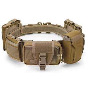 Comfortable Outdoor Training Belt MOLLE System Heavy Duty Soft Tactical Belt <b>Men</b> With <b>Pouches</b> Tactical Vest - Product Image 2