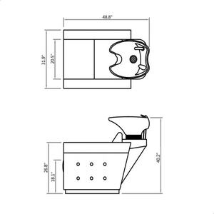 Komple kadin kuaför ekipmanları tay Spa şampuan saç sandalye 1 parça şampuan istasyonu bakım setleri - Product Image 3